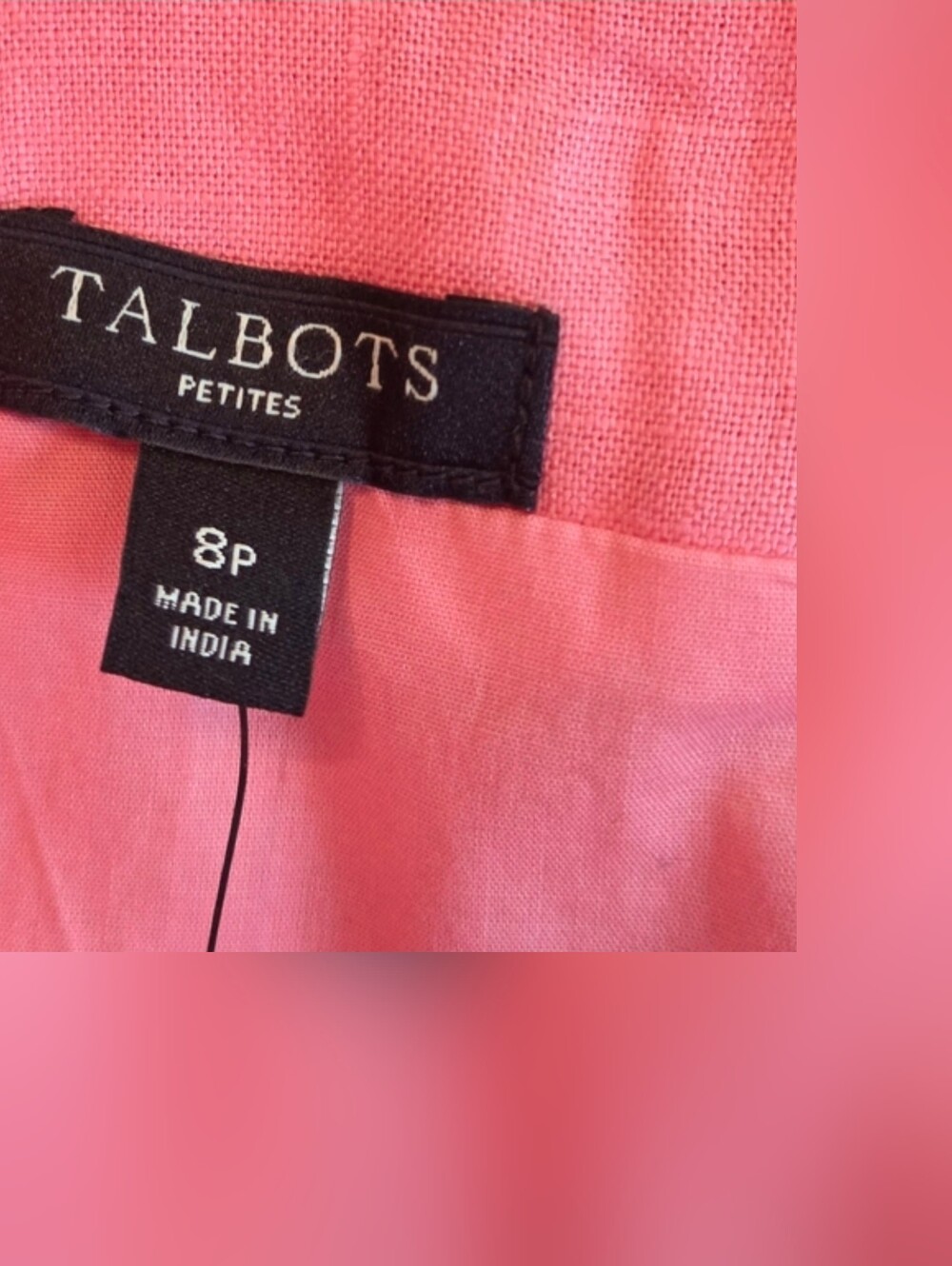 NWT Talbots Pink V-neck Sheath Dress with Cap Sleeves Size 8P - Picture 5 of 6